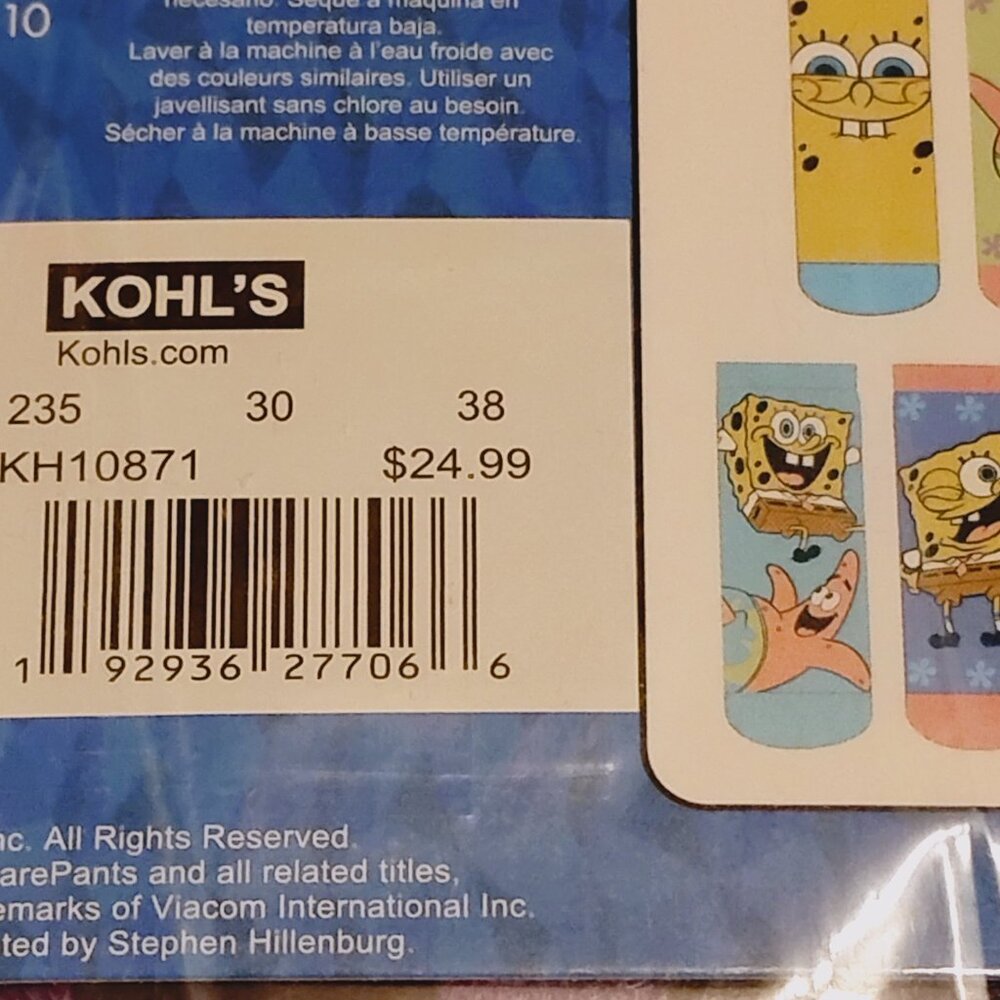 SpongeBob 7 Days of Comfy Socks Gift Set - Picture 6 of 6